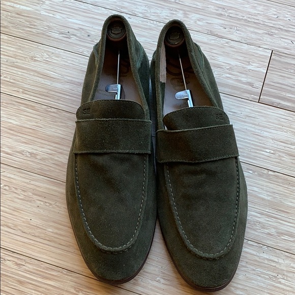 Sam Edelman Mens Olive Suede Loafers 